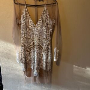 For Love And Lemons Tan Lace Dress women’s size large